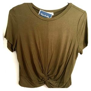 Olive Green cropped top